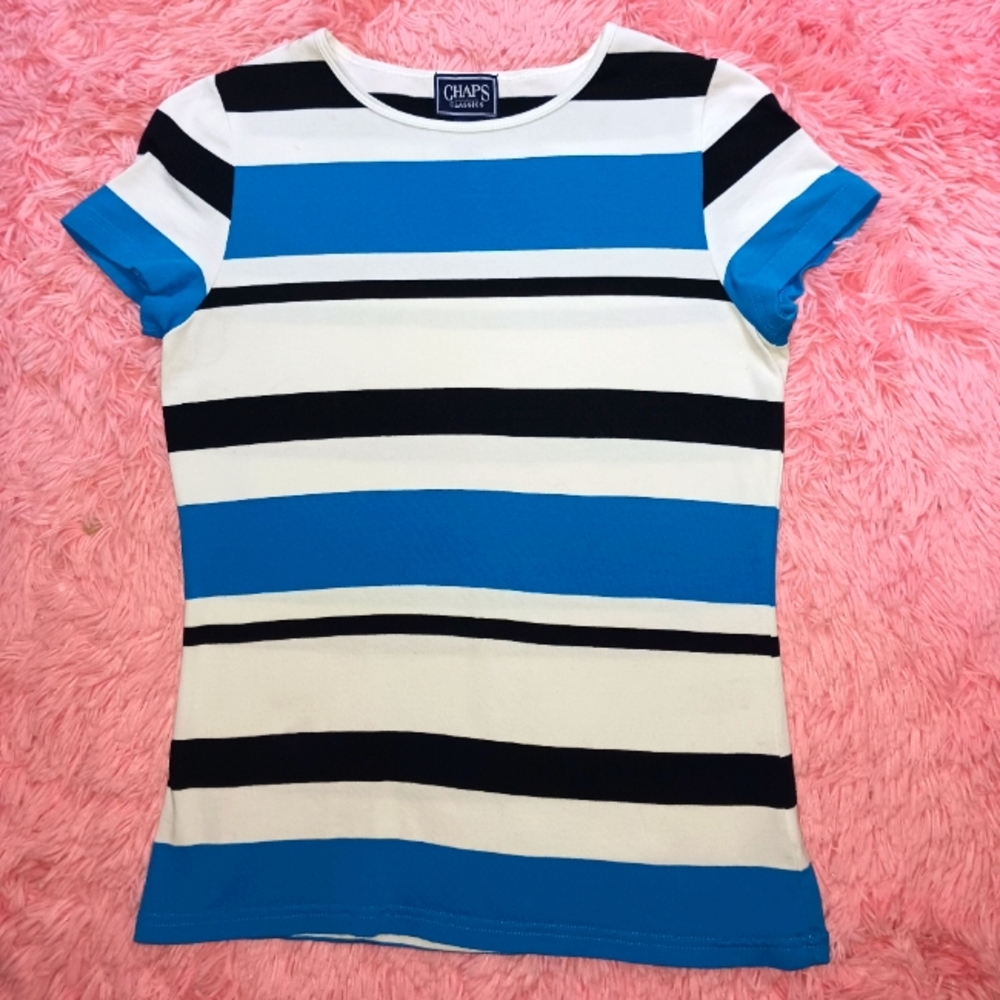CHAPS STRIPED T-SHIRT, Size S